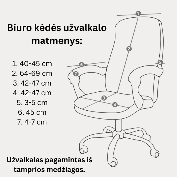 Biuro kėdės užvalkalas